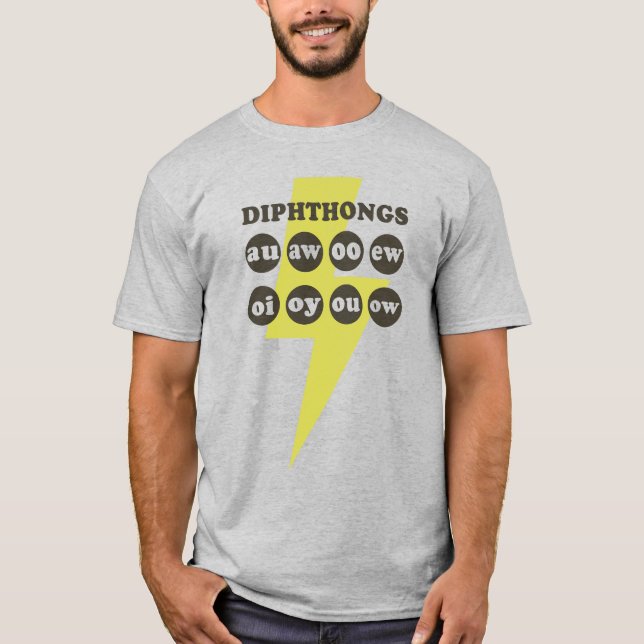 Dipthongs Lär dig engelska med fonologi T Shirt (Framsida)