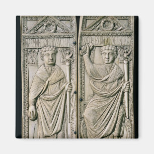 Diptych av den Boethius konsulen i ANNONS 487 Magnet