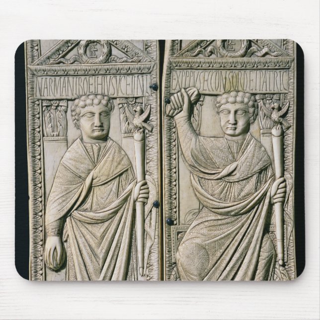 Diptych av den Boethius konsulen i ANNONS 487 Musmatta (Framsidan)