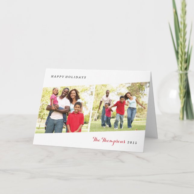 Diptych Helgdag Photo Greeting Card - Berry Helgkort (Framsida)