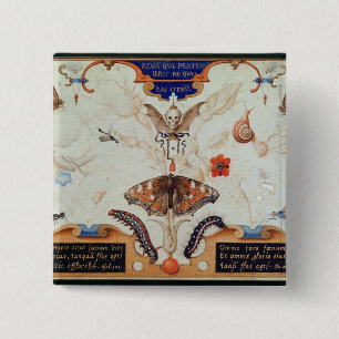 Diptych med blommor och insekter, 1591 knapp