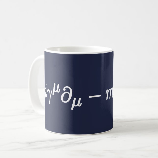 Dirac Equation Vetenskap Matematiska Ekvationer Mu Kaffemugg (Framsida vänster)