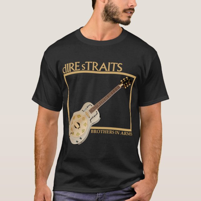 Dire Straits - Gitarr T Shirt (Framsida)
