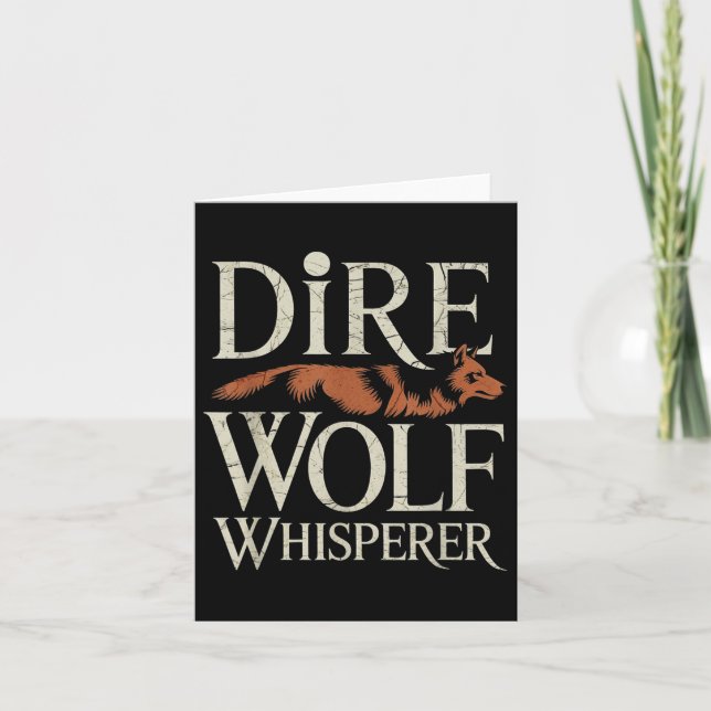 Dire Varg Whisperer Grunge Kort (Framsida)