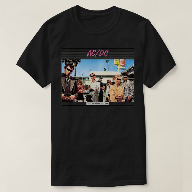 Direct Billigt för ACDC Dirty Deeds Klart  T Shirt (Design framsida)