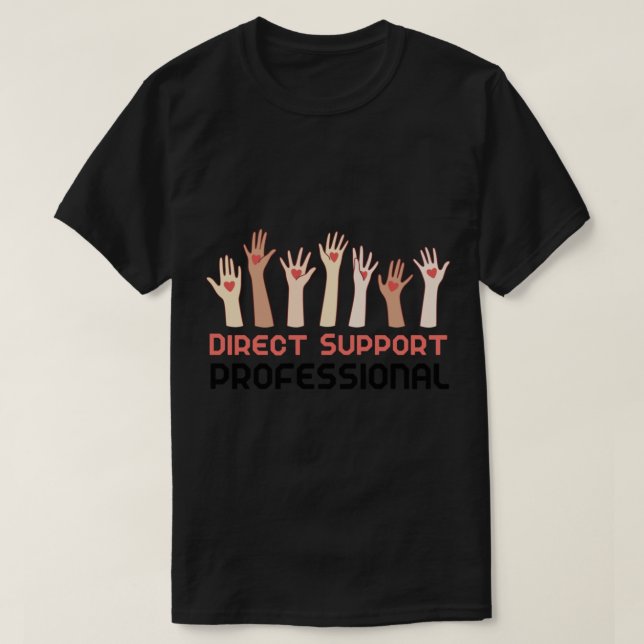 Direct Support Professionell Life DSP DSPLIFE Händ T Shirt (Design framsida)
