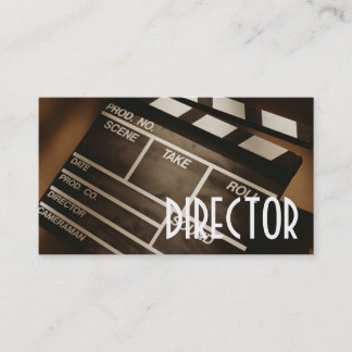 Director Clapperboard Film Movies Producer Act Visitkort