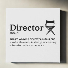 Director Definition - Filmmaker Wall Art 10" x 10"