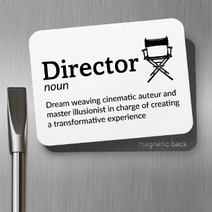 Director Definition - Funny Filmmaker 3 tum x 4 tu Magnet