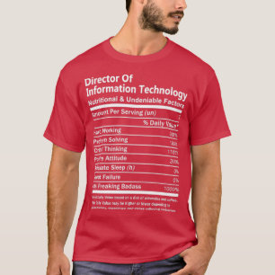 Director of Information Technology T Shirt Nutriti