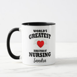 Director of Nursing Angel Vinge Red Heart Mugg