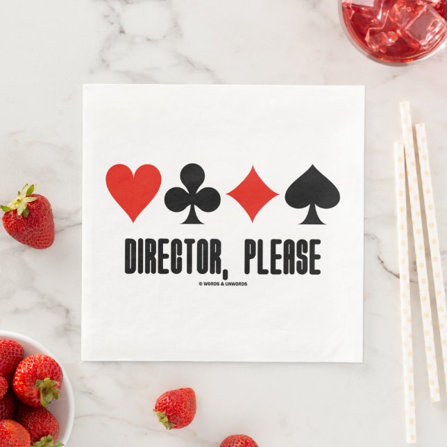 Director, Please Four Card Suits Bridge Game Pappersservett (Insitu)