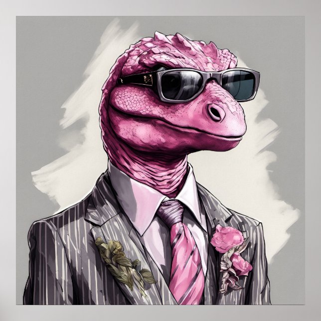Directorsaurus rex Dinosaur Art-utskrift Poster (Framsidan)