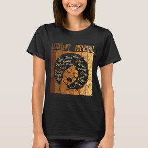 Direkt huvudman afroafrikanska kvinnor svart histo t shirt