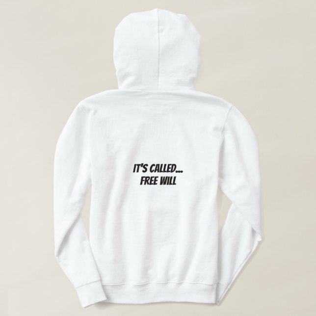 Direkt och inflytelserik. hoodie (Design baksida)