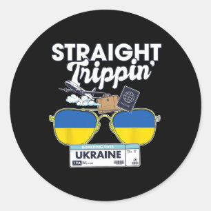Direkt Trippande Ukraina Semester Tur Resa Tripp Runt Klistermärke