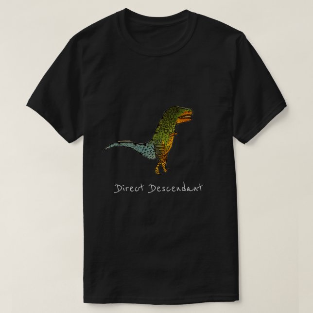 Direkt underordnad lustig slogan T-Rex dinosaur ar T Shirt (Design framsida)