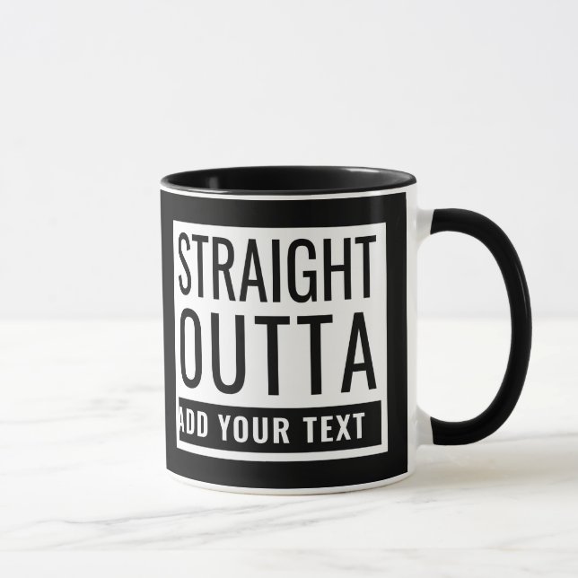 Direkt ur Lägg till din text Roligt Meme Skämt Par Mugg (Höger)