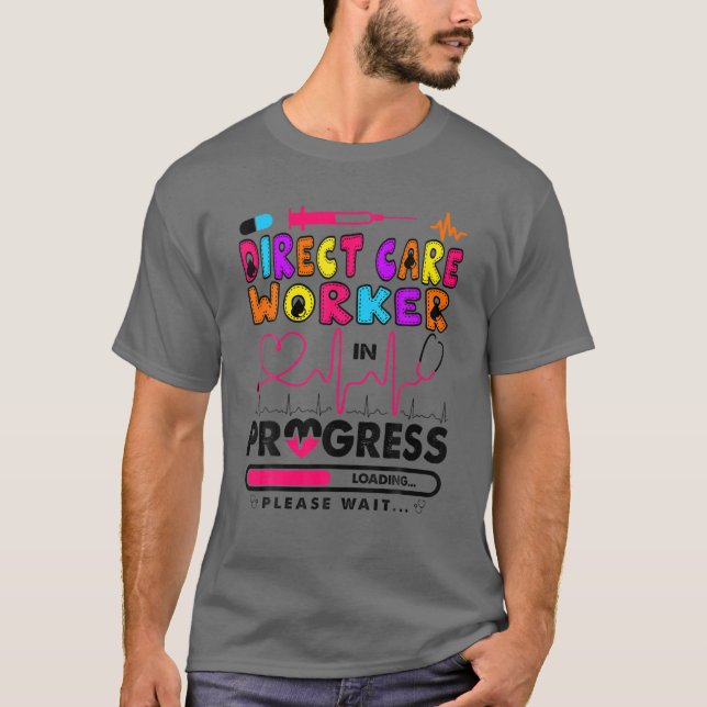 Direkt vårdpersonal under utveckling framtida sjuk t shirt (Framsida)