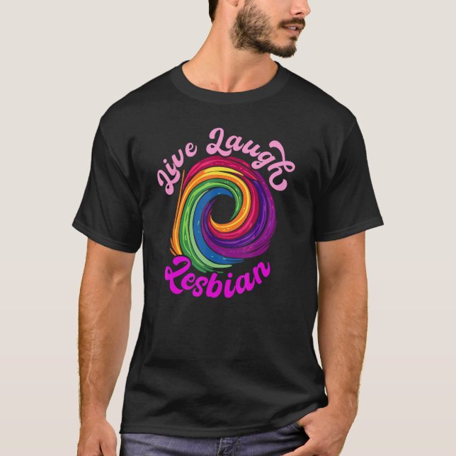 Direktburet Lesbisk Regnbåge Circle LGBTQ+ LGBT T Shirt (Framsida)