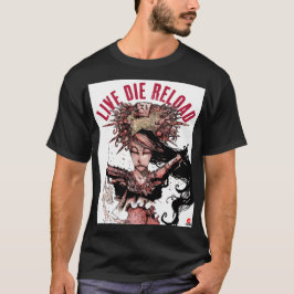 Direktfärgsbläck svart t-shirt