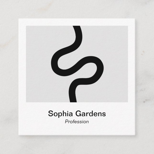 Direktfoto Stil - Curvy Line 02 Fyrkantigt Visitkort (Framsida)