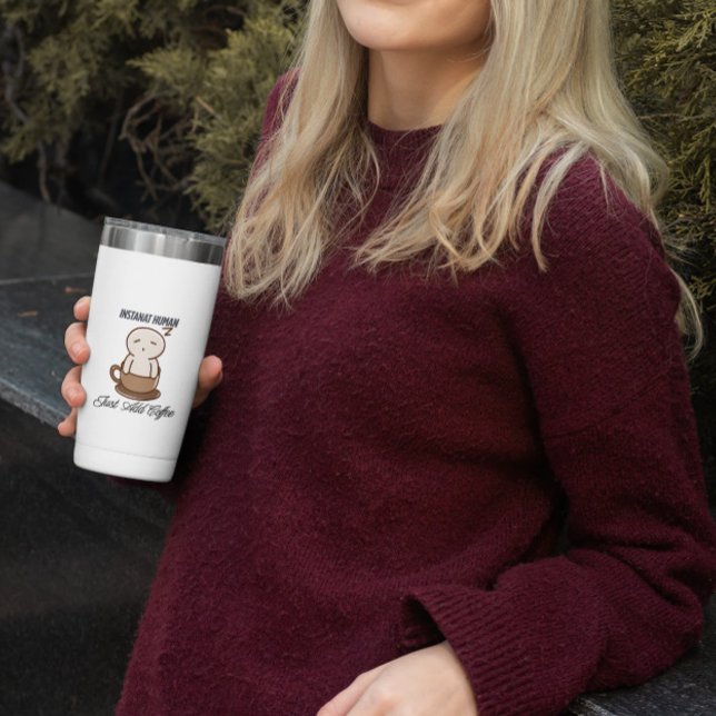 Direktmänniska, bara kaffe rolig mugg (Skapare uppladdad)