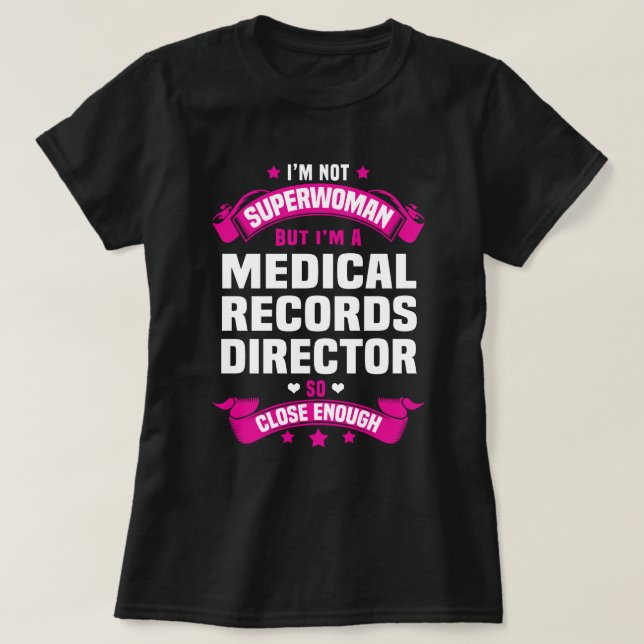 Direktör för medicinska journaler t shirt (Design framsida)