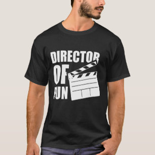 Direktör för Roligt Clapperboard Humor Party T Shirt