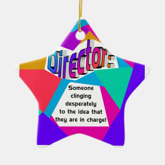 Direktör… i laddning? julgransprydnad keramik (Framsidan)