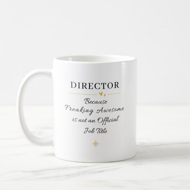 Direktör Kontorscitat Kaffemugg (Vänster)