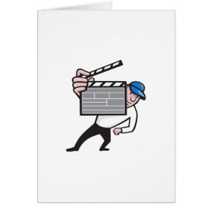 Direktör med filmClapboardtecknaden Hälsningskort