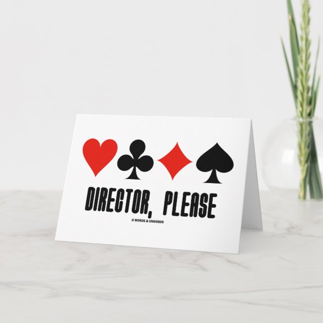 Direktör, tack (fyra kort Kostym Bridge Game) (Framsida)