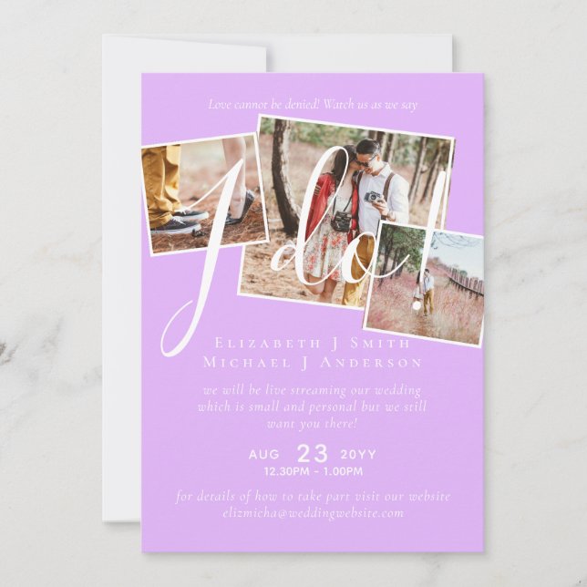 Direktsändning Se hur vi säger "Ja"! Foto Bröllop (Framsida)