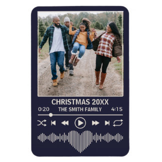 Direktuppspelning av Music Blue Player Photo jul Magnet