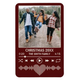 Direktuppspelning av Music Red Player Photo jul Magnet