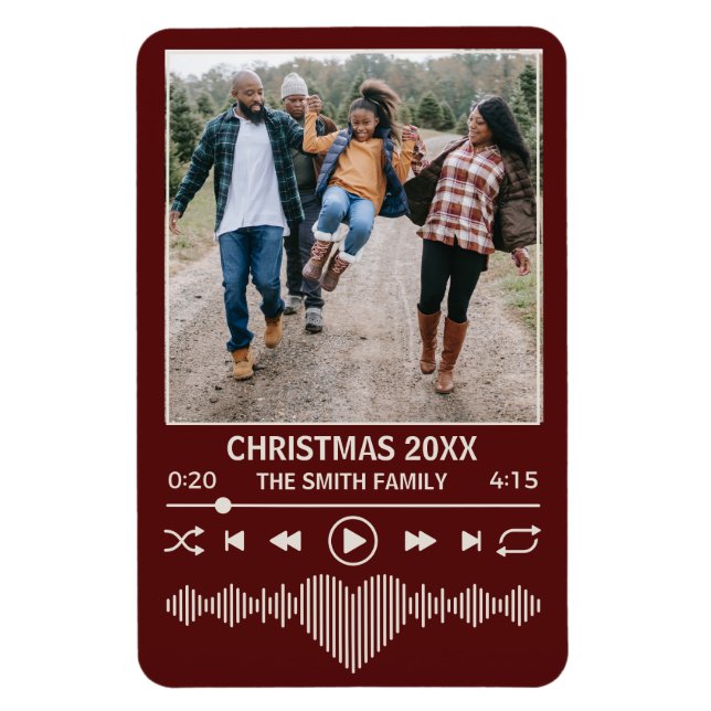 Direktuppspelning av Music Red Player Photo jul Magnet (Vertikal)