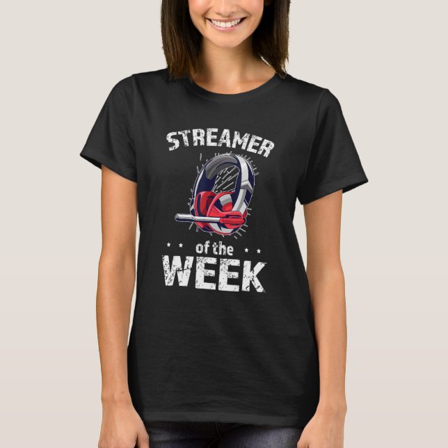 Direktuppspelning av veckans headset Streamer T Shirt (Framsida)