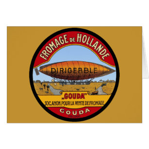 Dirigeable Holland Cheese Hälsningskort