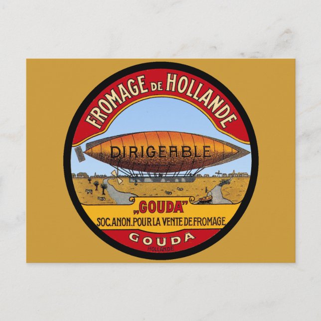 Dirigeable Holland Cheese Vykort (Framsida)