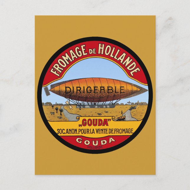 Dirigeable Holland Cheese Vykort (Framsida)