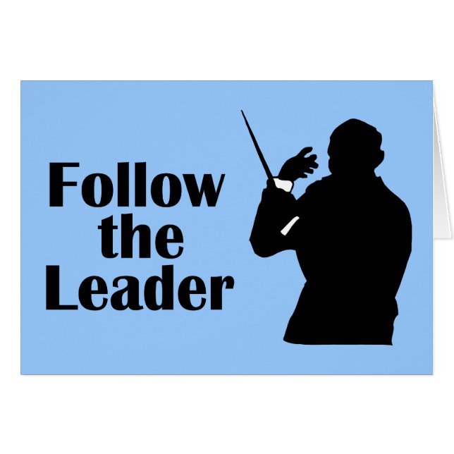 Dirigenten följer ledare hälsningskort (Framsidan Horizontal)