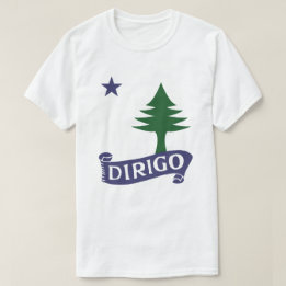 Dirigo / 1901 Maine Flagga T Shirt
