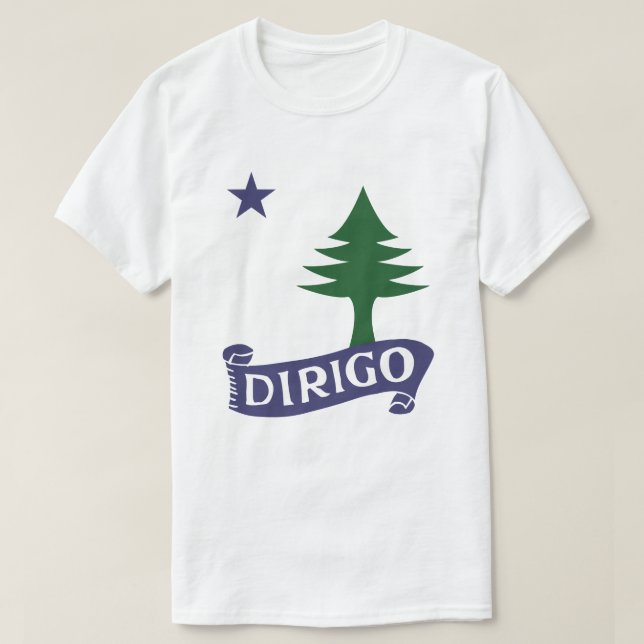Dirigo / 1901 Maine Flagga T Shirt (Design framsida)