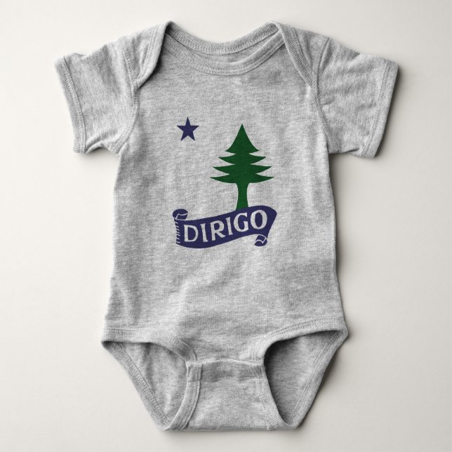 Dirigo / 1901 Maine Flagga T Shirt (Framsida)
