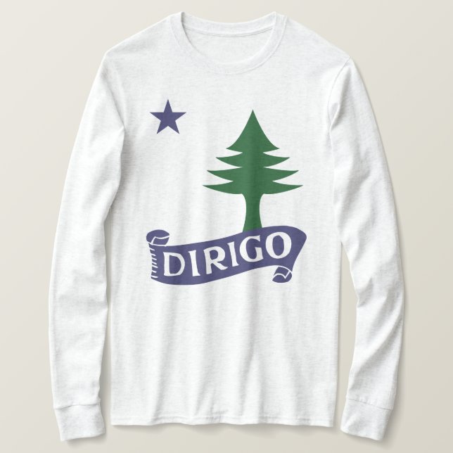 Dirigo / 1901 Maine Flagga T Shirt (Design framsida)