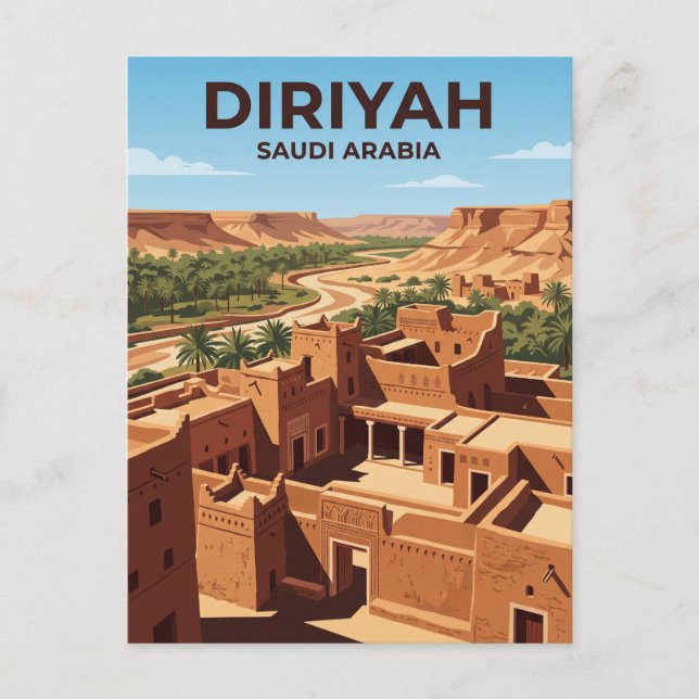 Diriyah Saudiarabien Vykort (Framsida)