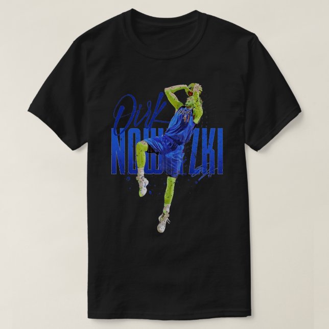 Dirk Notwitzi Retro Basketball TShirt T Shirt (Design framsida)