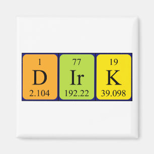 Dirk Perik bord namn magnet