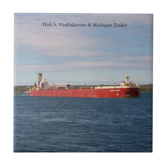 Dirk S. VanEnkevort & Michigan Trader tile Kakelplatta (Framsidan)